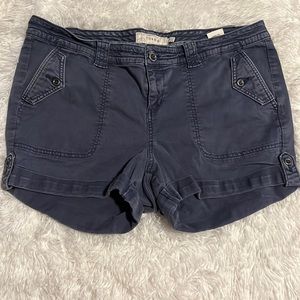 Navy jean shorts